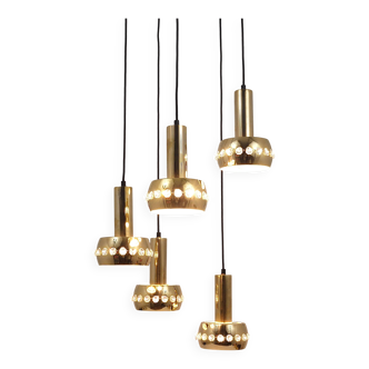 Bakalowits Lustre and Crystal Five-Arm Cascade Suspension, Austria