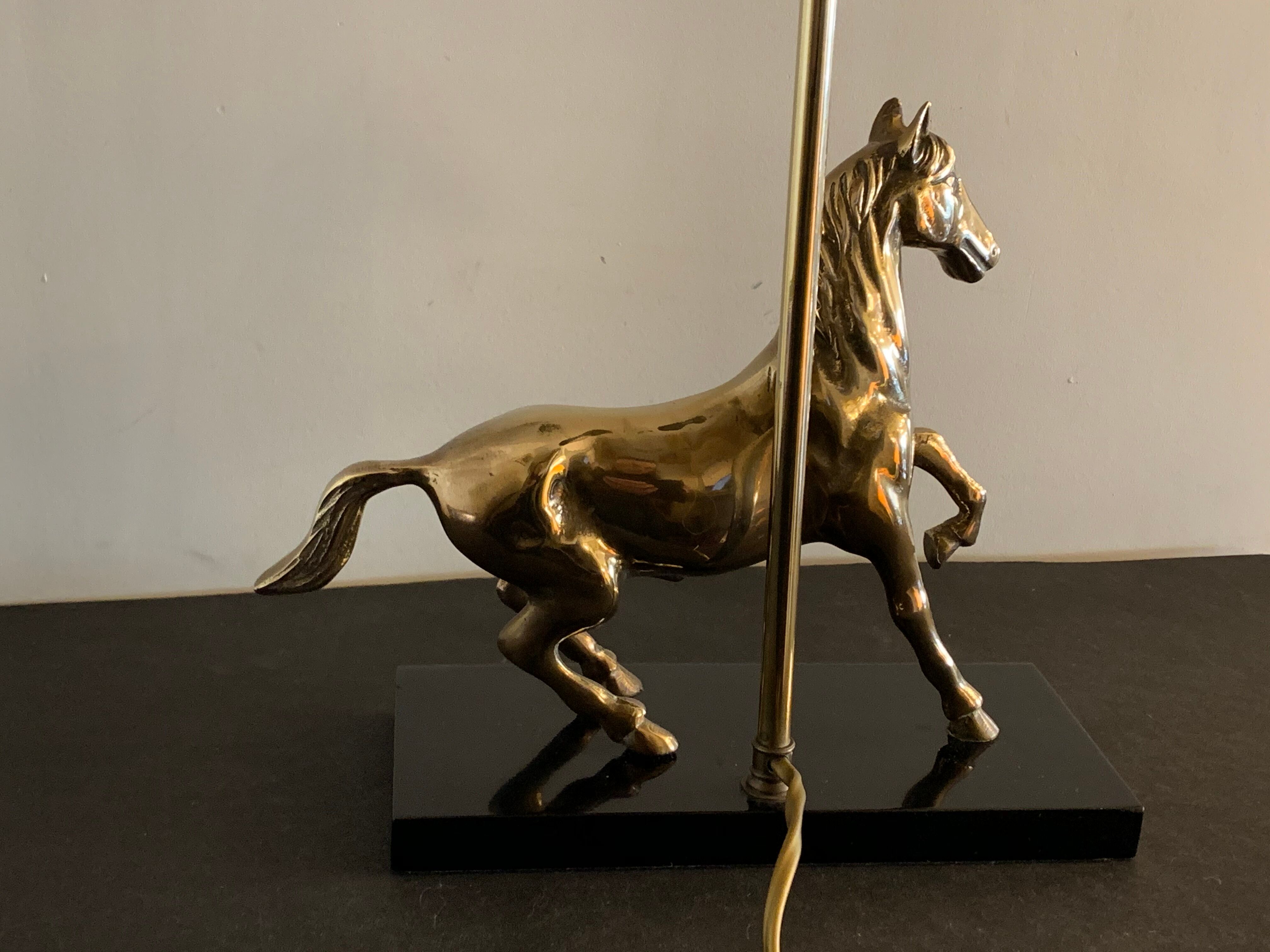 Brass horse lamp 1970