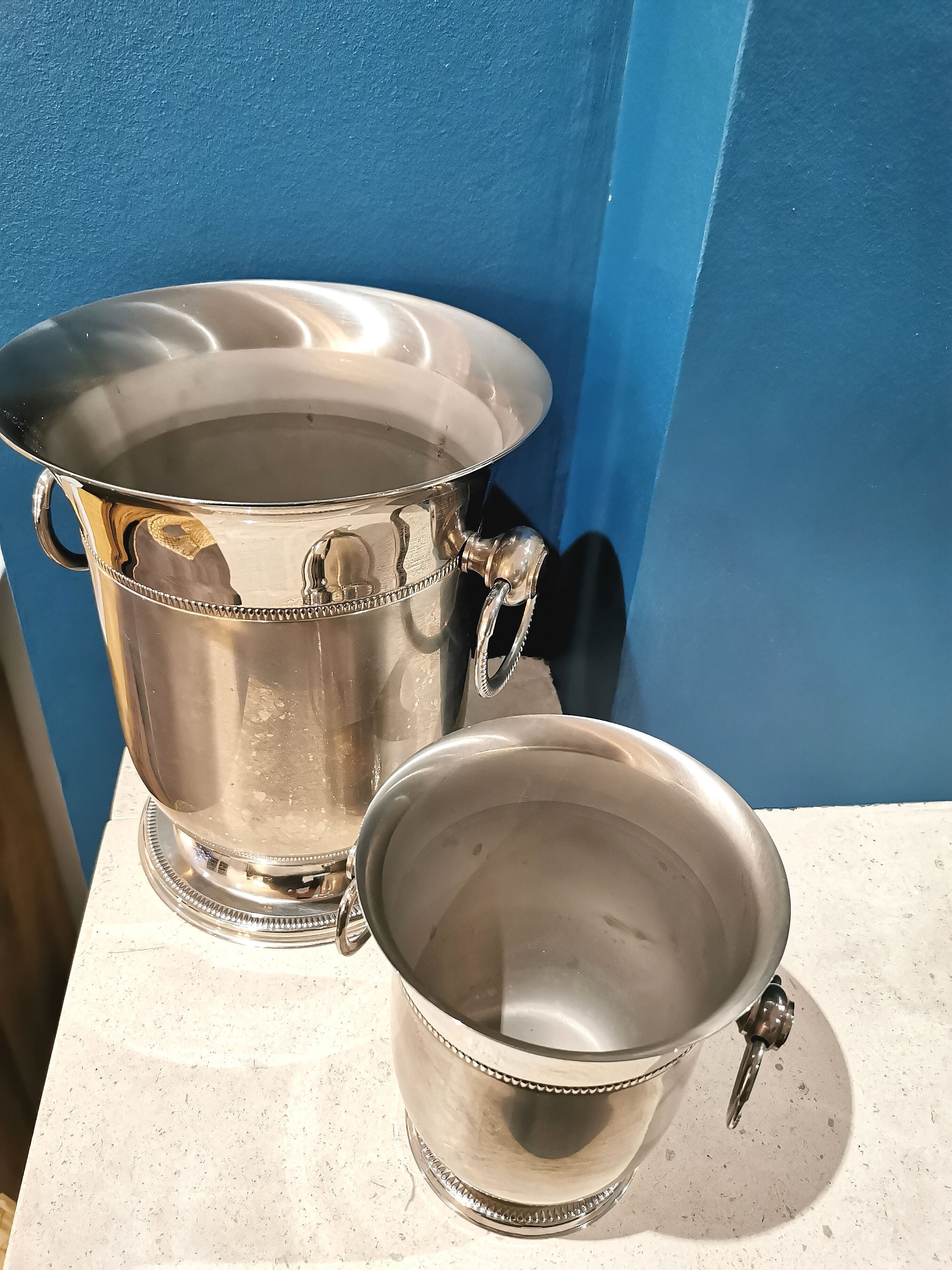 Champagne and ice buckets