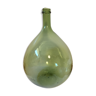Old demijohn 19th 12-litre transparent green