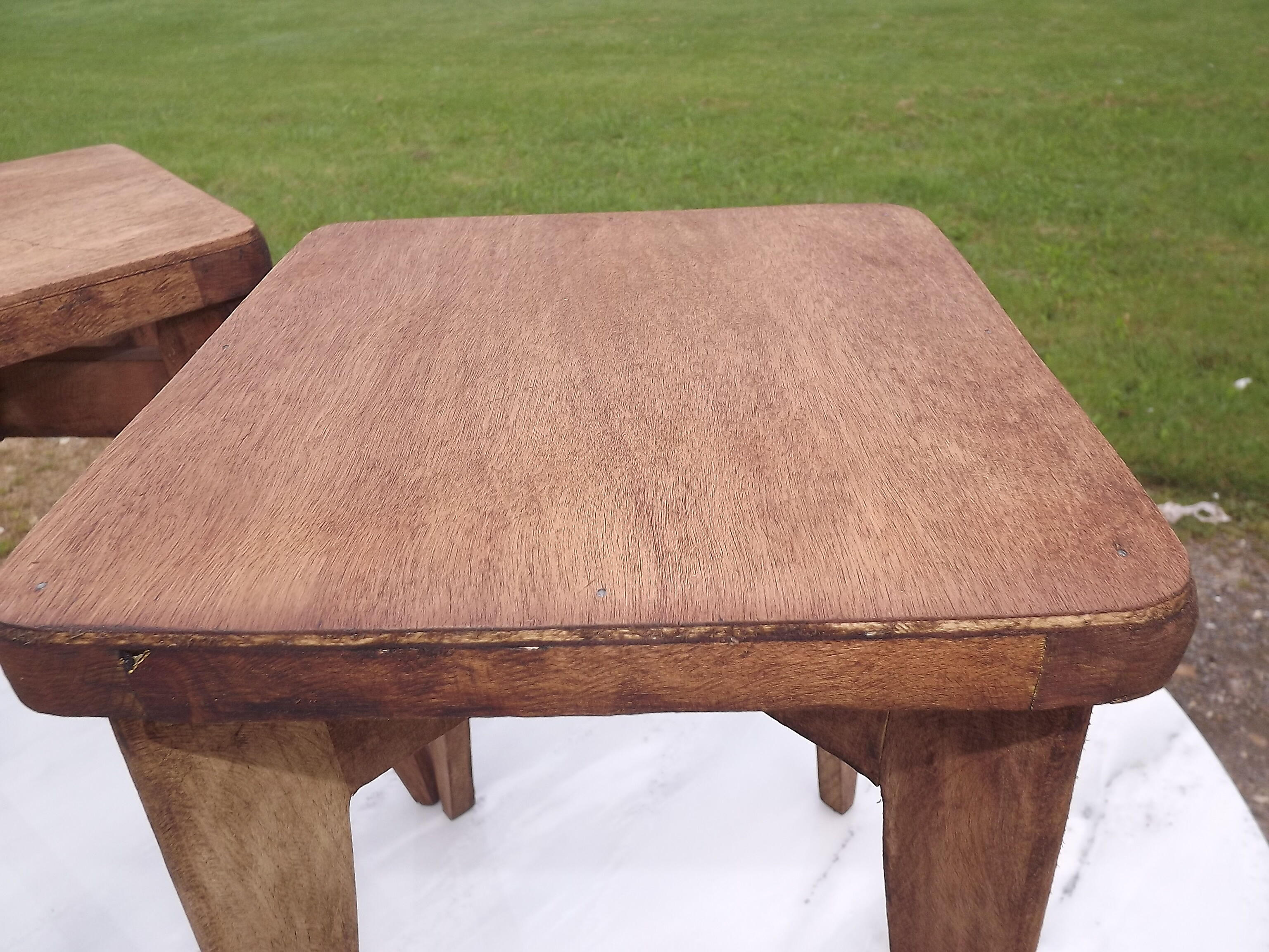 Pair of vintage stools wood