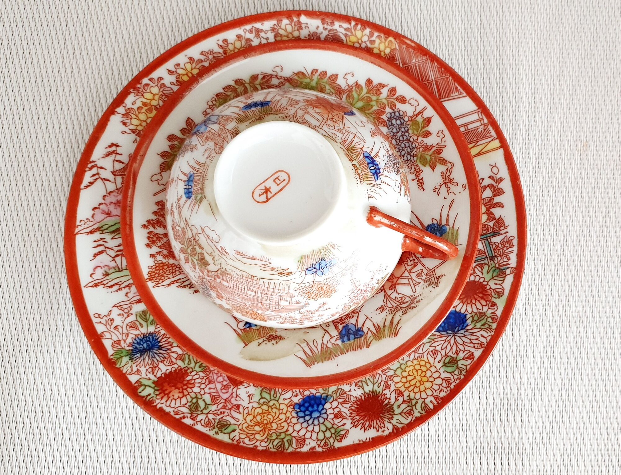 Old tea cup + Japanese porcelain saucer