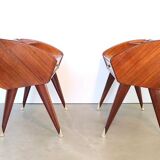 Paire de tables de chevet italiennes des années 1950