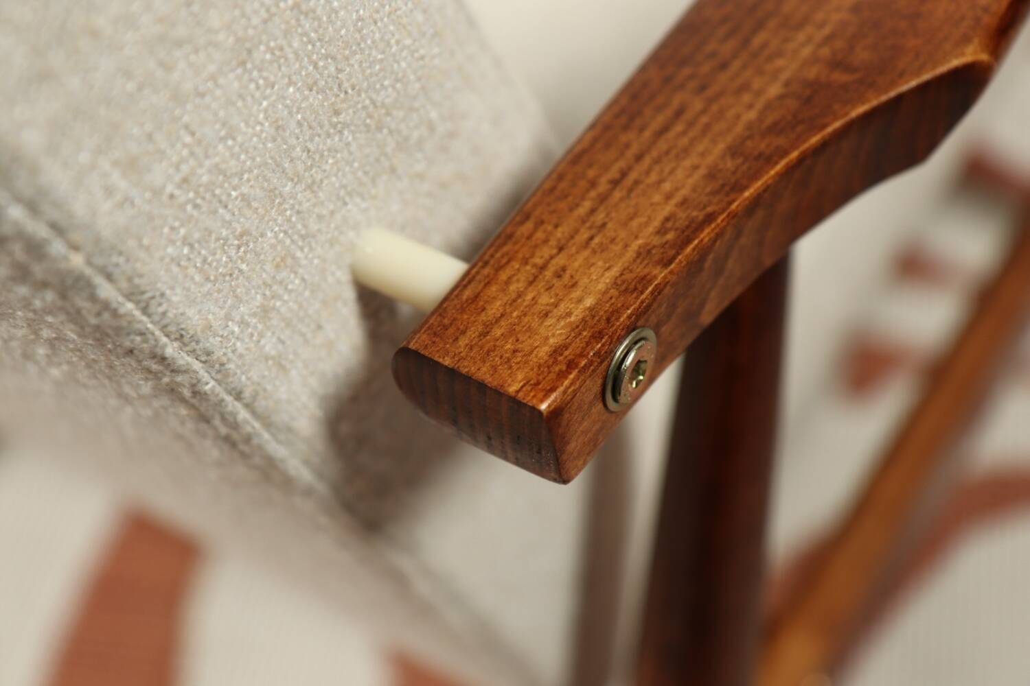 Vintage armchair Bouclè Beige lounge chair Mid Century Modern