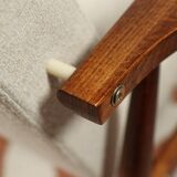 Vintage armchair Bouclè Beige lounge chair Mid Century Modern