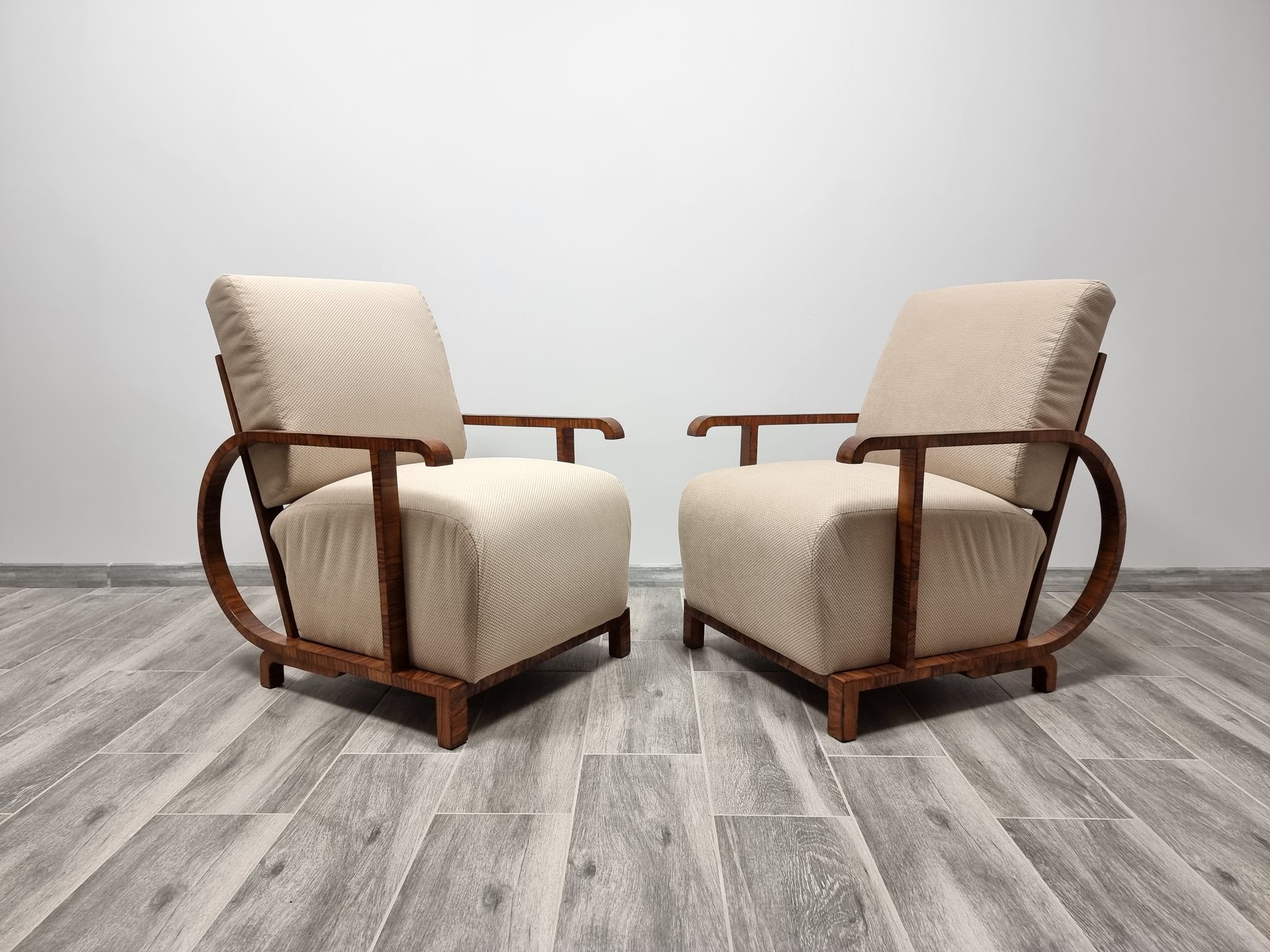 Paire de fauteuils art déco restaurés