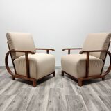 Pair of restored art deco armchairs