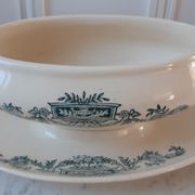 Saucière terre de fer Longchamp fin XIXème