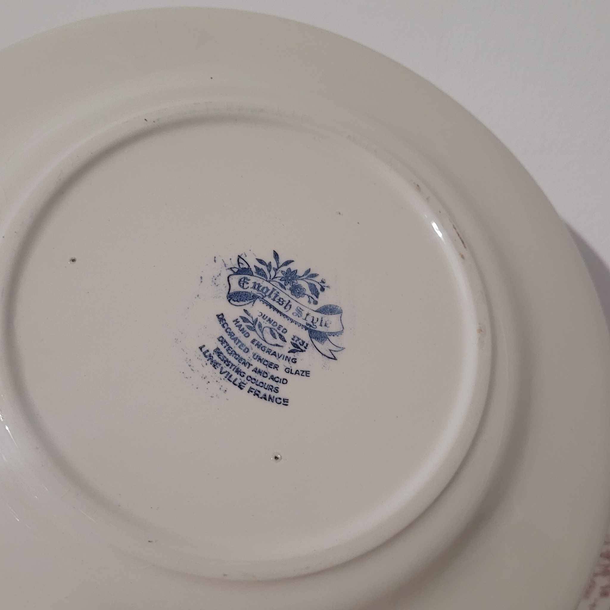 16 assiette Lunéville Englishstyle