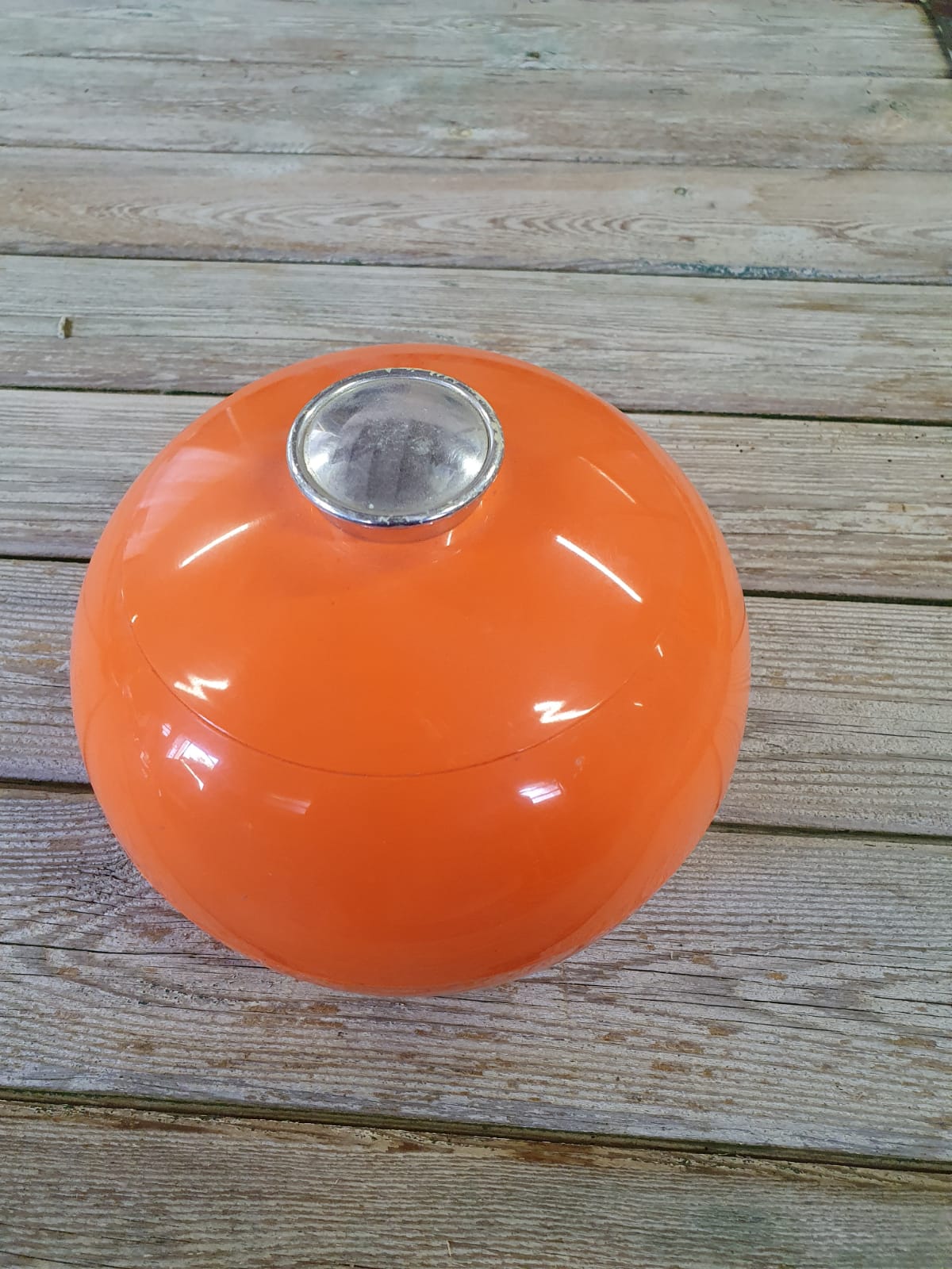 Orange ice cube pot 1970