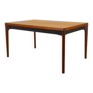 Teak extending dining table Henning Kjærnulf, Vejle, 1960s