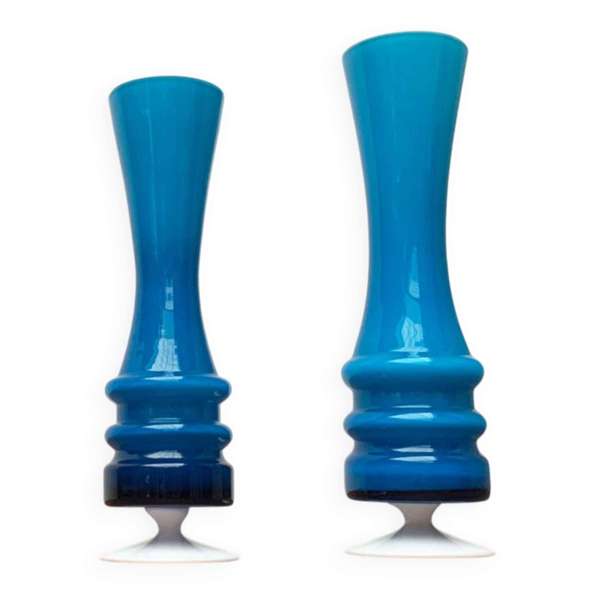 Mid-century German glass vases by Karl Friedrich, 1960s, set of 2.