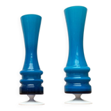 Mid-century German glass vases by Karl Friedrich, 1960s, set of 2.