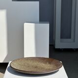 Indonesian green ceramic dish D:26.5