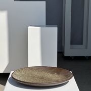 Plat en céramique vert indonésien D:26,5