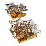 Set of 2 Kinkeldey Hollywood Regency crystal wall lamps, 1970