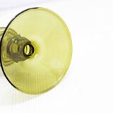 80s Amber Glass Candle Holder