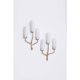 Pair of wall lights by Maison Arlus by Felix Agostini in bronze.