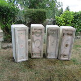 Lot de 4 jardinières en eternit