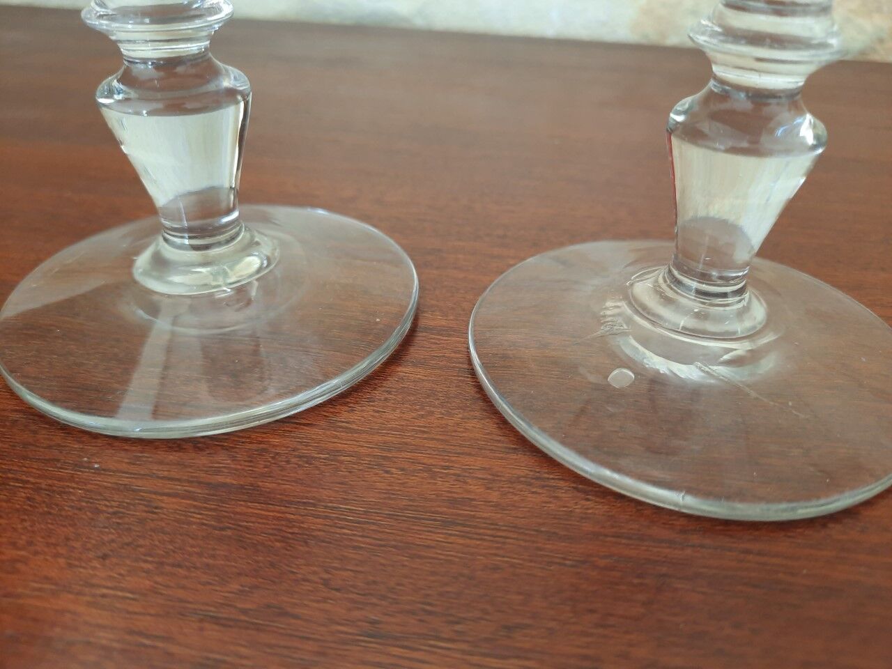 Crystal wine glasses