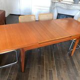 Vintage teak "portfolio" extendable table for 4 to 10 people - attributed to Niels Bach for Glostrup - Denmark 1960