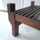 Table basse teck et verre années 60