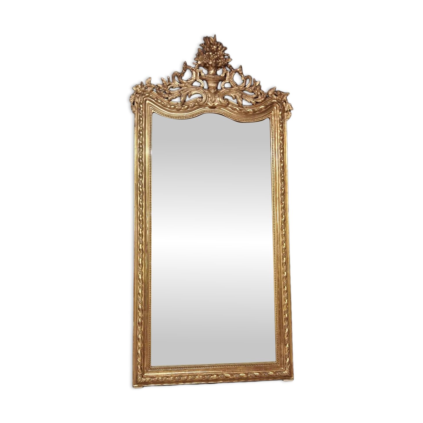19th century mirror inspired by Louis XVI style, 2.15m x 98cm
