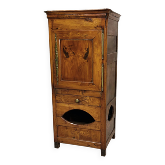 Old vintage French cupboard furniture made from fruit tree 18th century