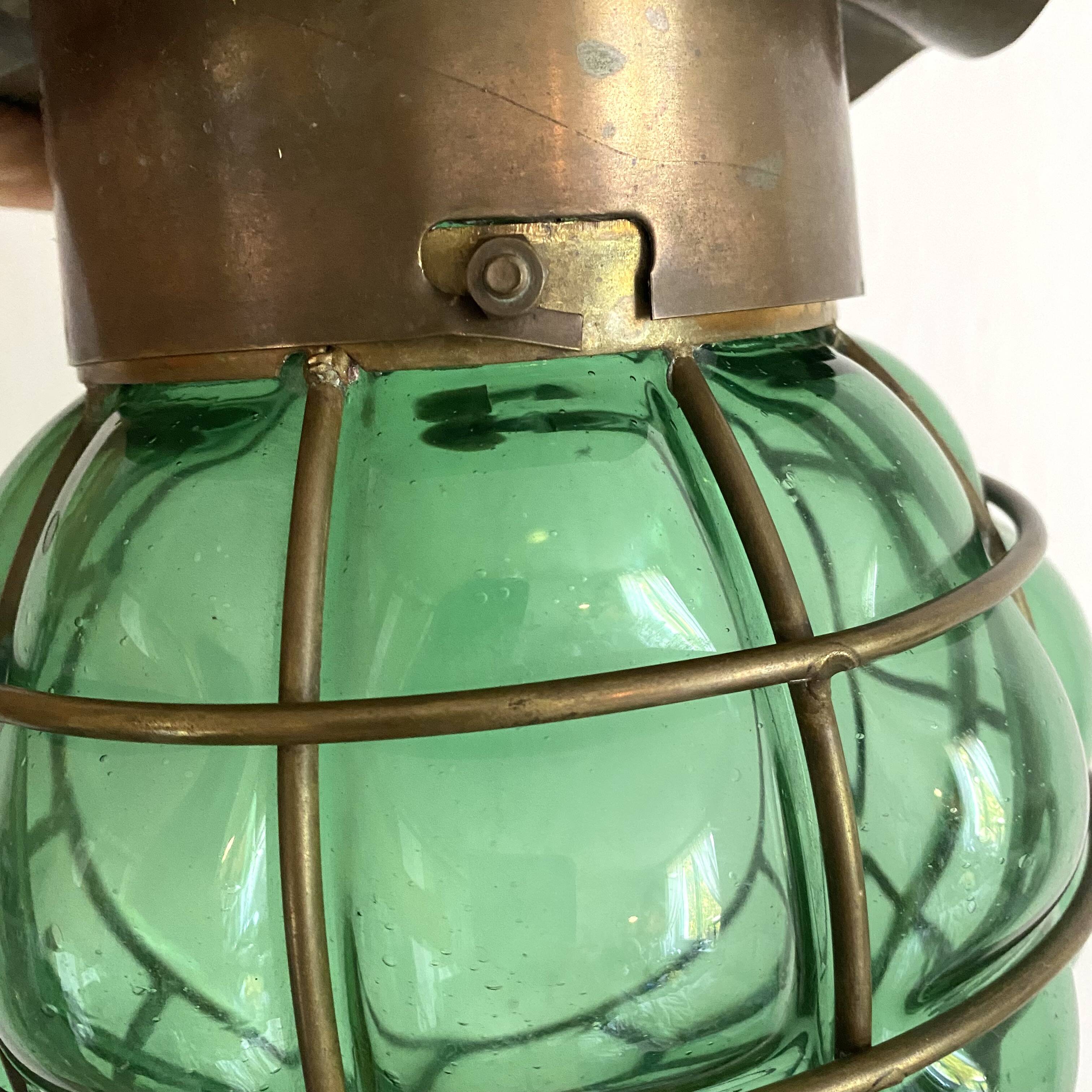Marine lantern wall lamp in blown glass