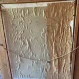 Large oil on coated panel "geraniums"