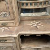 Louis XV style two-part sideboard in solid oak, 20th century