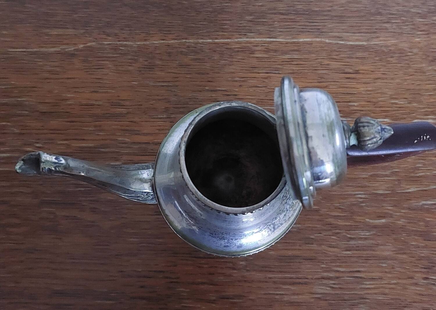 Vintage silver metal teapot
