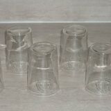 Old sandblasted glasses with laurel wreaths x6