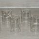 Old sandblasted glasses with laurel wreaths x6