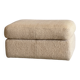 Pouf / Ottoman -  Grand pouf en tissu beige texturé