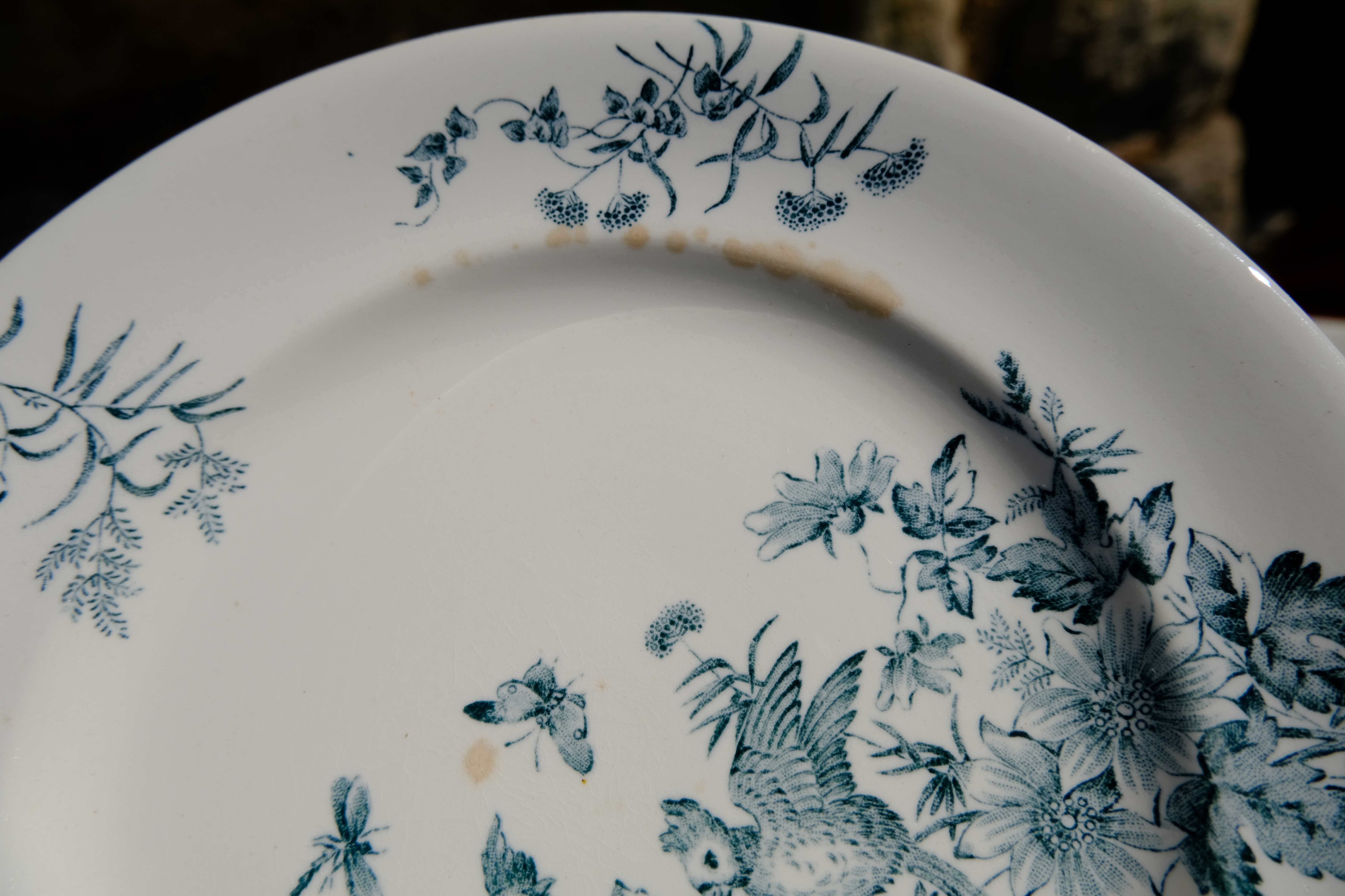 Mignon plates in Longwy earthenware