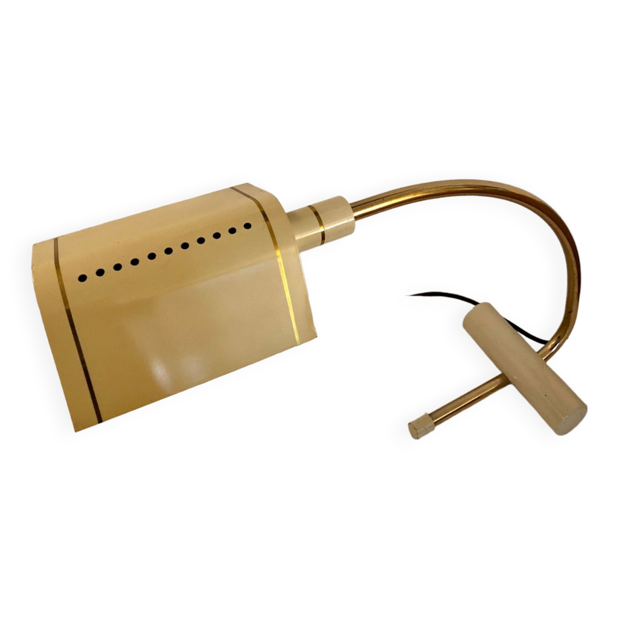Vintage Italy brass articulated desk lamp.