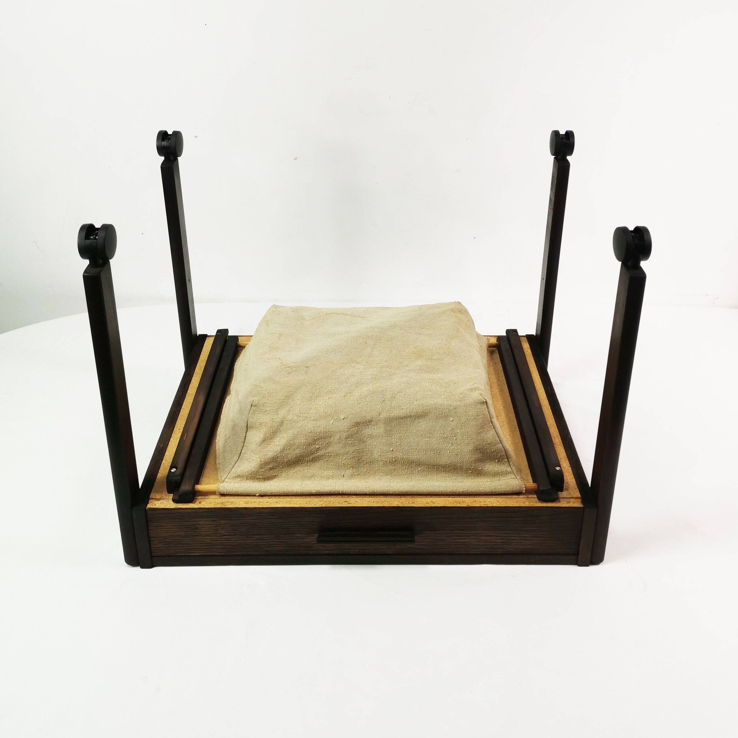 Modernist, mobile side table, Denmark, 1960s