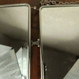 Miroir triptyque vert vintage