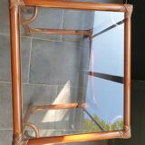 Tables gigognes en bambou rotin et verre
