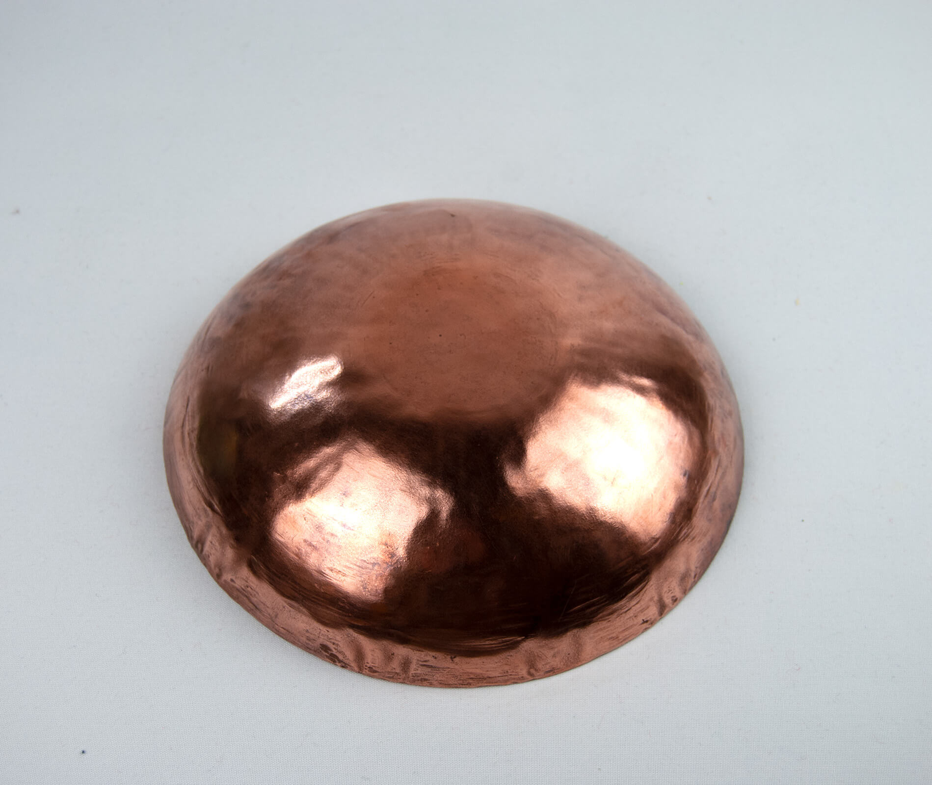 1930s Rare copper bowl with etched motif