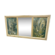 Beveled wall mirror with engravings 40s-50s