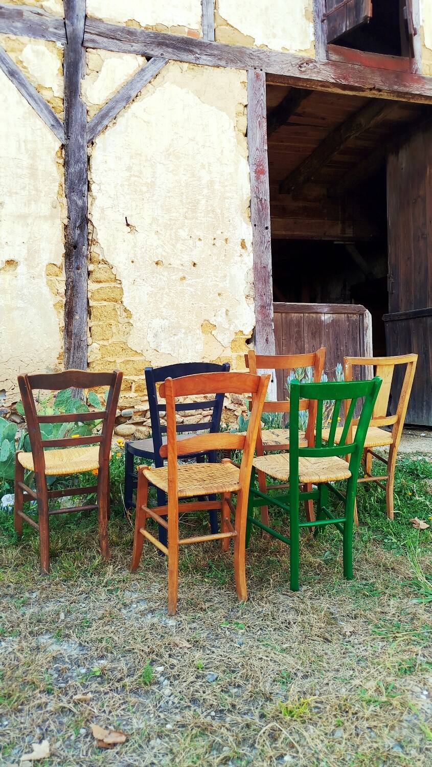 6 antique chairs