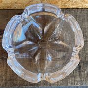 Vide poche cendrier ancien style daum cristal forme pétale vintage #d9
