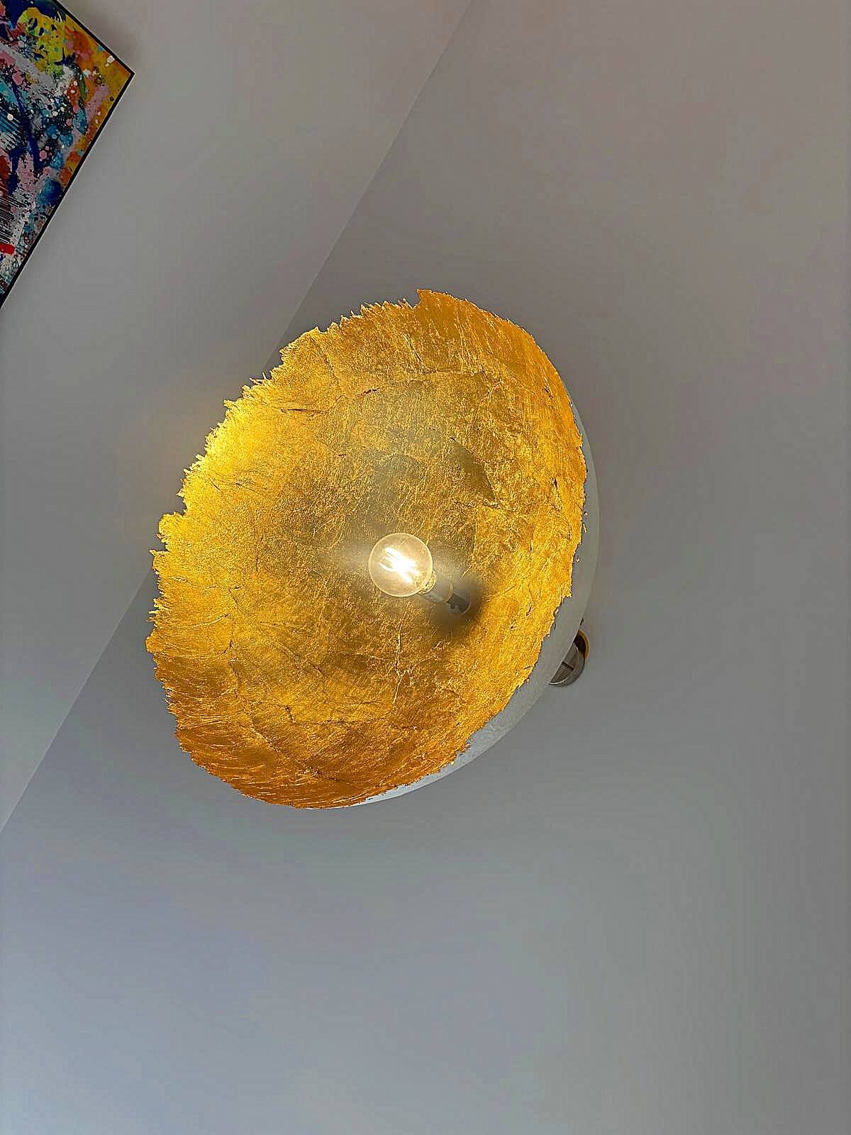 Suspension PostKrisi 49 Catellani & Smith, Ø 60 cm, gold leaf (2 available)