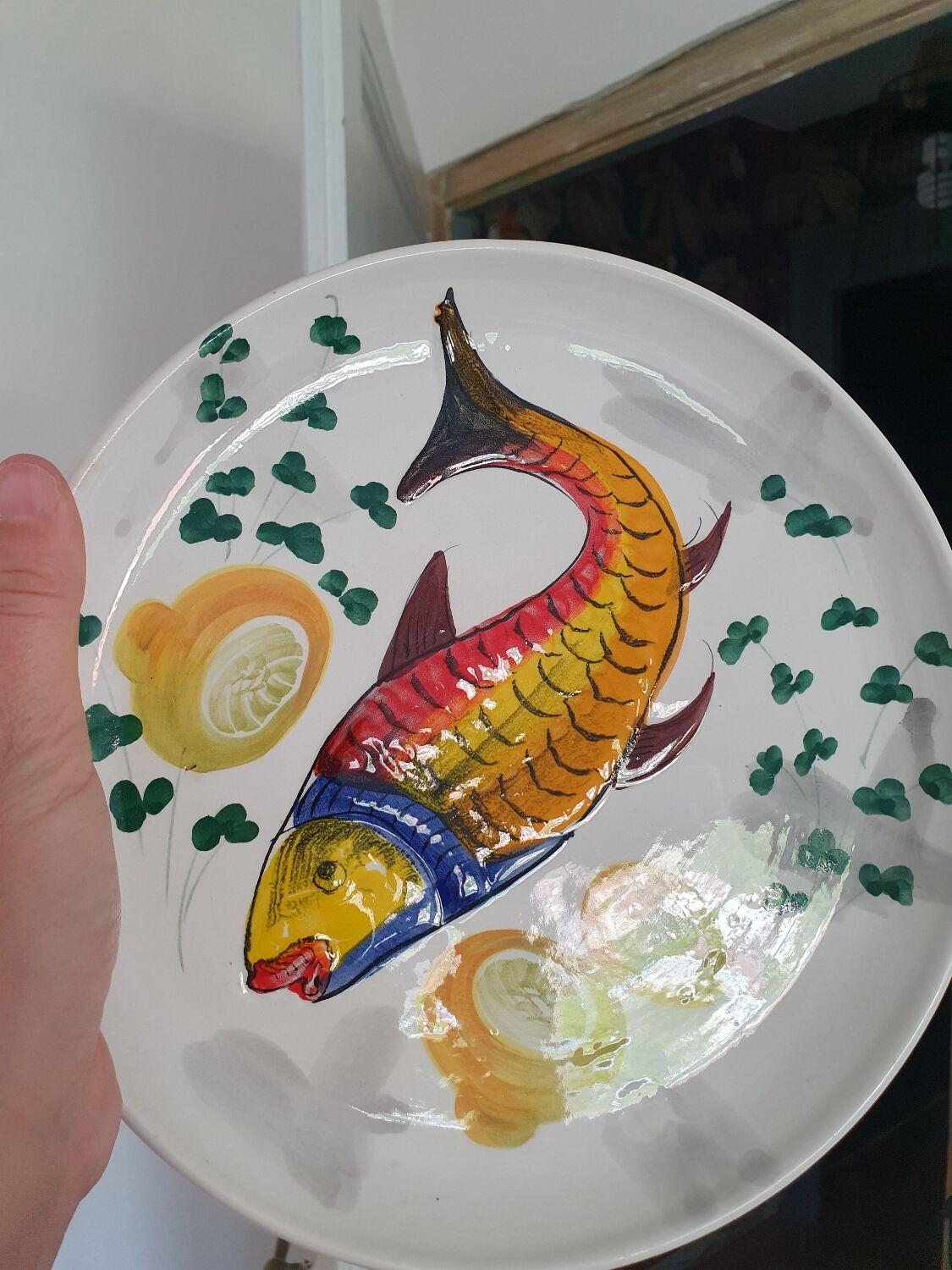 Hand-painted crustacean plates