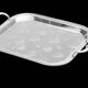 Rectangular polished iron electroplated tray