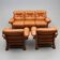 Leather Seating Set, 3 Pieces  For sale: a classic 3-piece leather seating