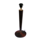 Old lum lamp foot mahogany and gold metal 1970
