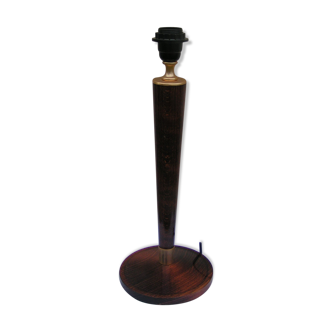 Old lum lamp foot mahogany and gold metal 1970